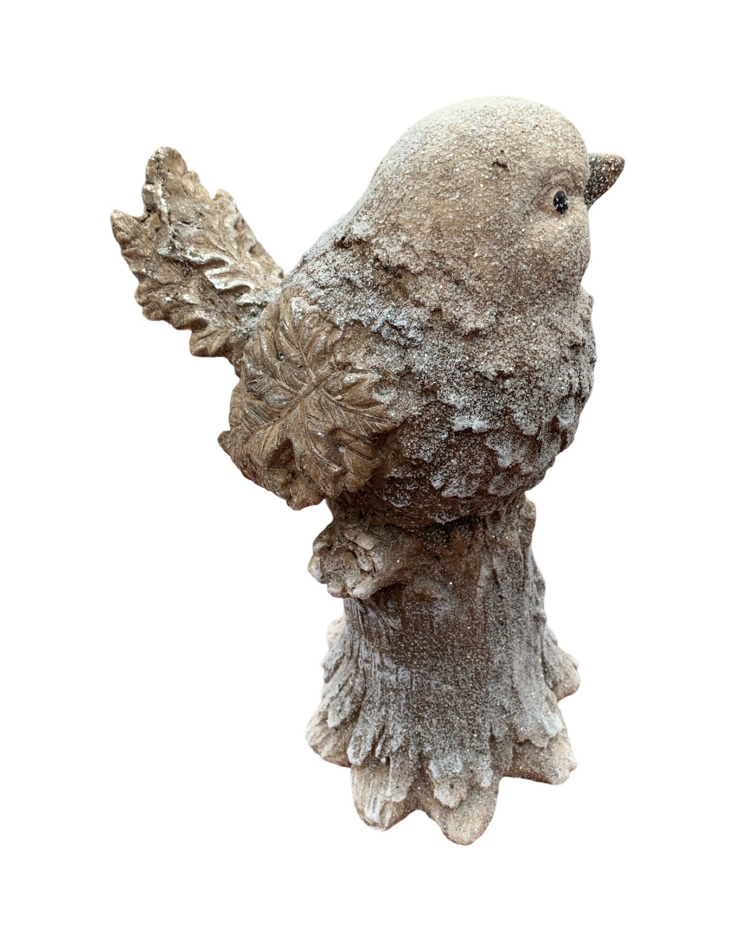 Resin Brown Bird on Stump