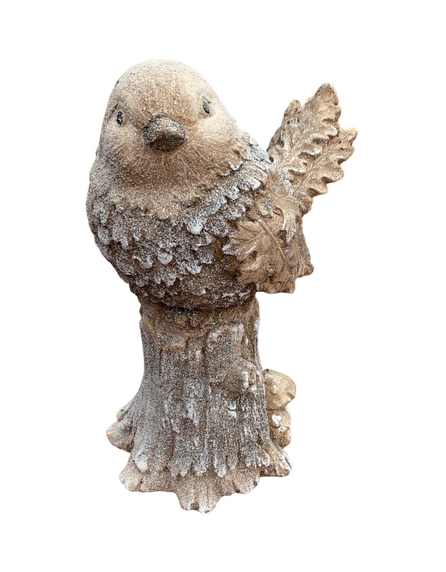 Resin Brown Bird on Stump