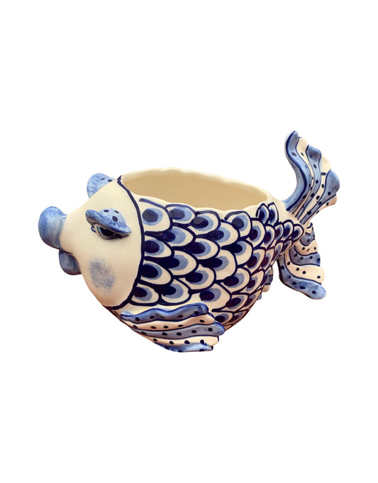 Blue Fish Pot