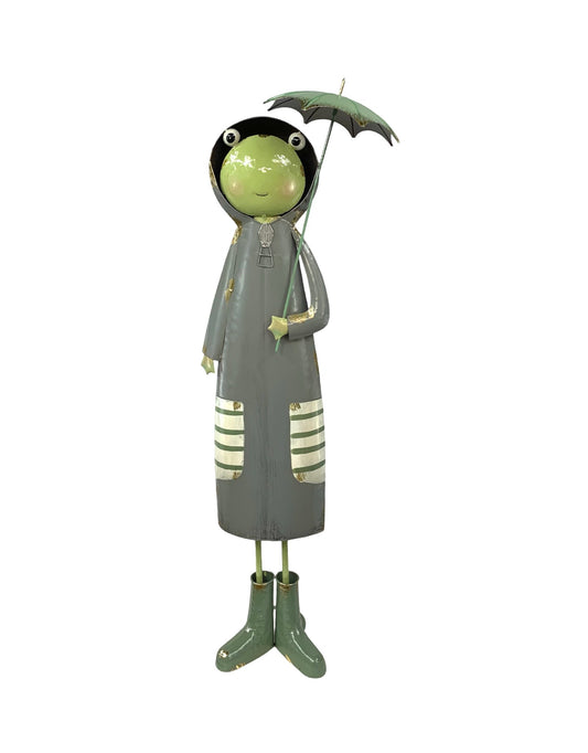 Metal Frog in Raincoat