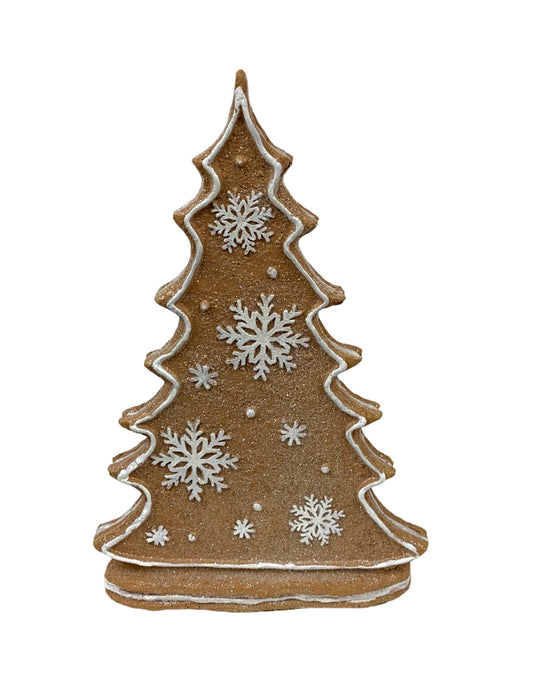 Resin Gingerbread Tree w/Snowflakes