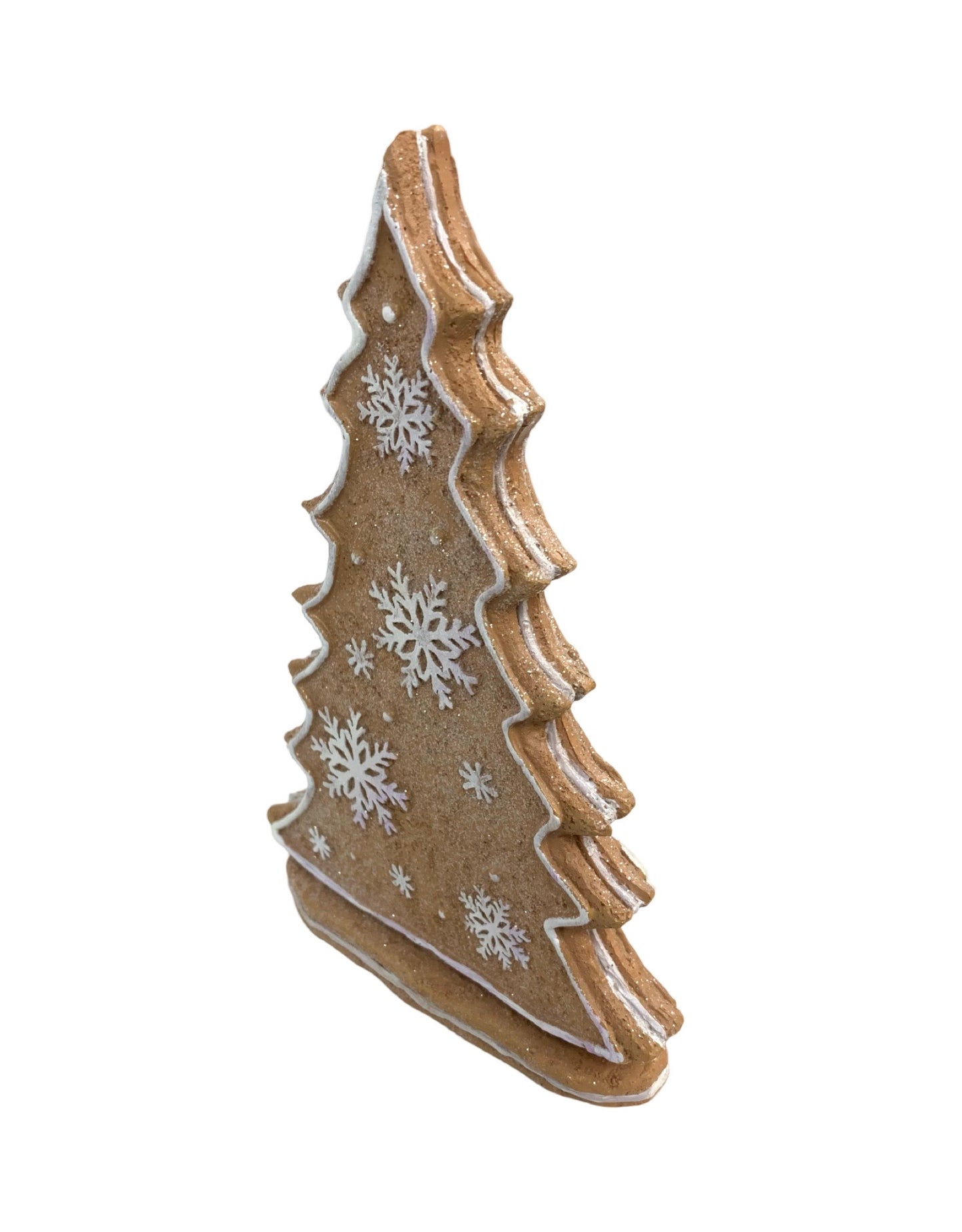 Resin Gingerbread Tree w/Snowflakes