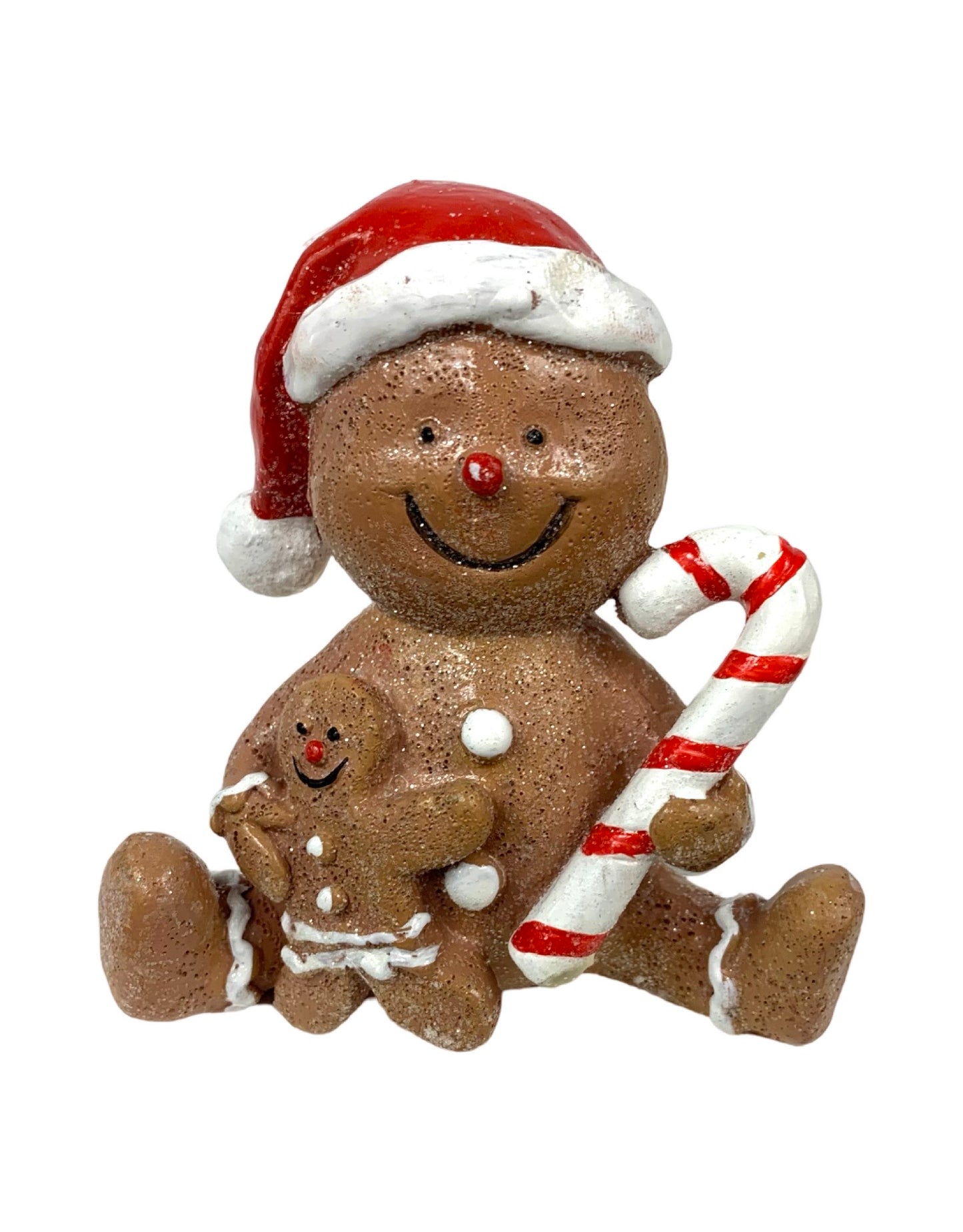 Resin Gingerbread Man w/Candy Cane