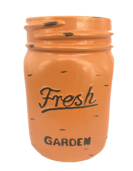 Mason Jar Pot - Orange - Large