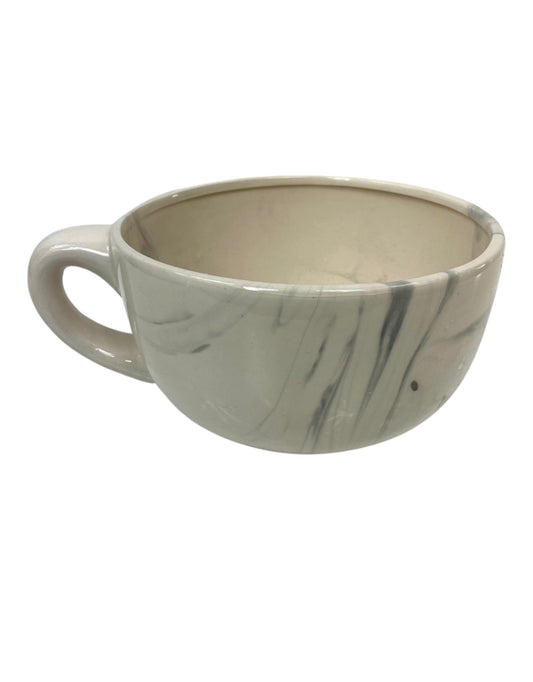 Marbled Tea Cup Planter Gray 8 inch