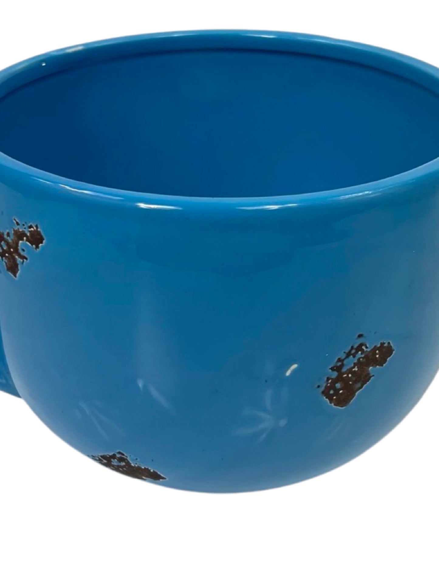 Tea Cup Blue Ceramic 6 Inch