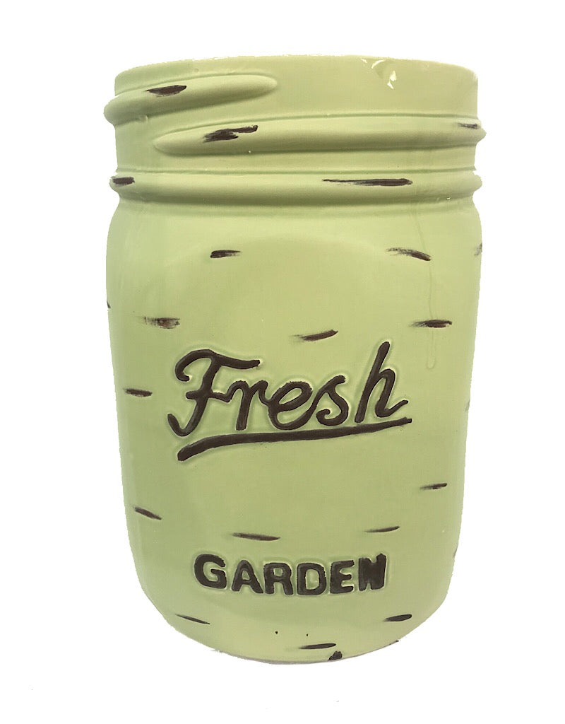 Mason Jar Pot - Green - Large