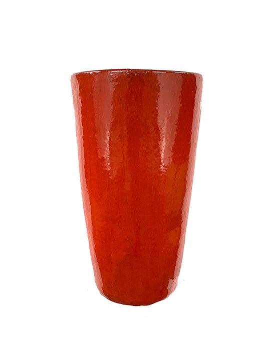 Tall Cone Pot Chili Red