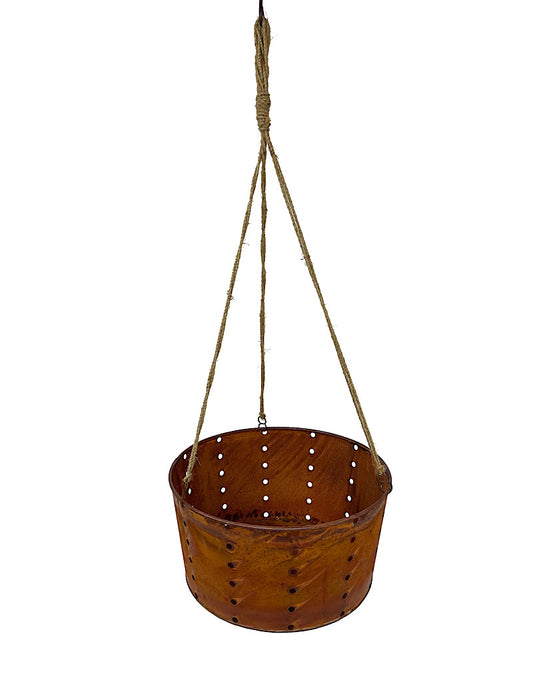 Perforated Hanging Baskets w/Jute Hanger 12 Inch