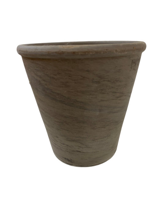 Terra Cotta Dark Marble Euro Rose Pot