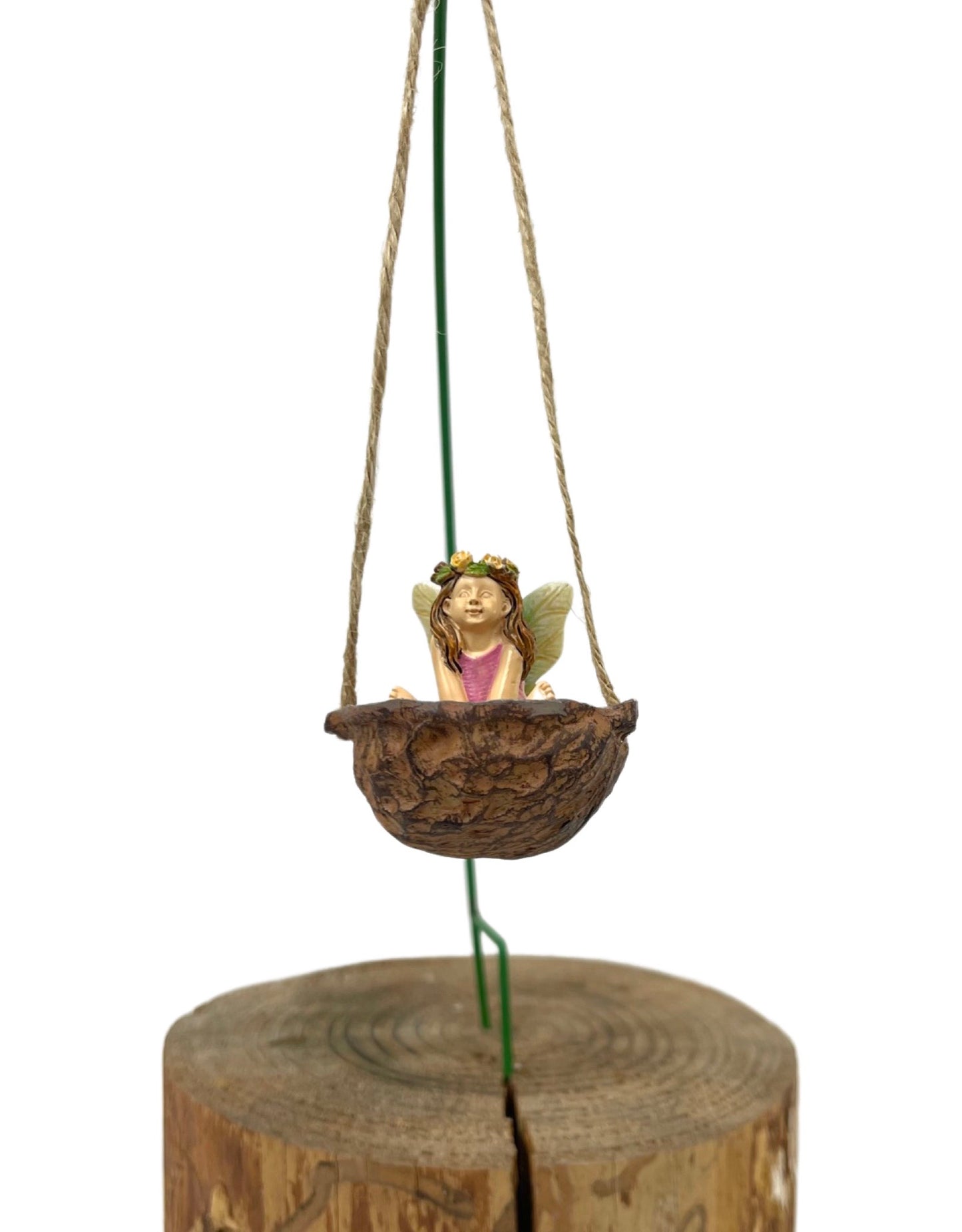 Fairy Swinging in Walnut with Hook