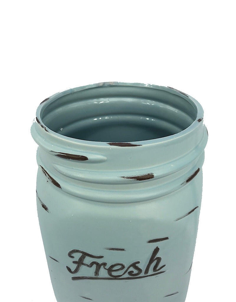 Mason Jar Pot - Blue - Large