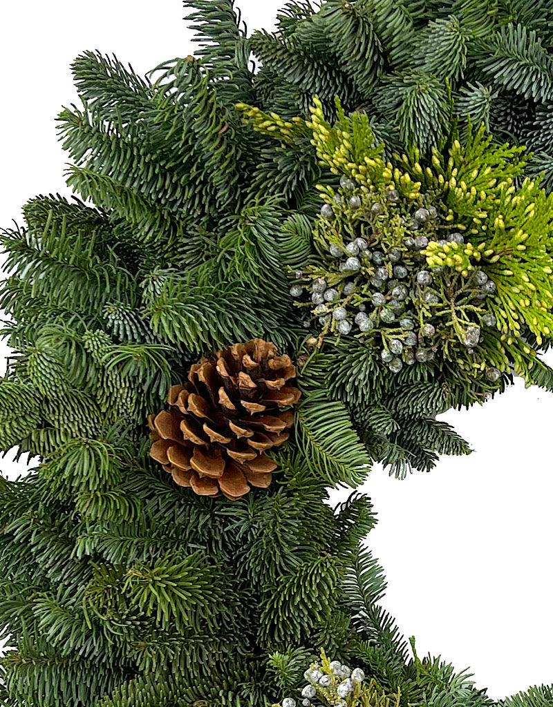 Holiday Greenery Wreath Round