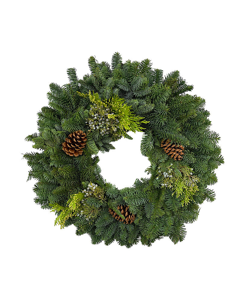 Holiday Greenery Wreath Round