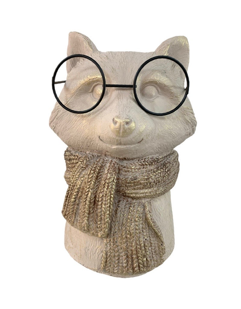 Concrete Pot with Glasses and Scarf