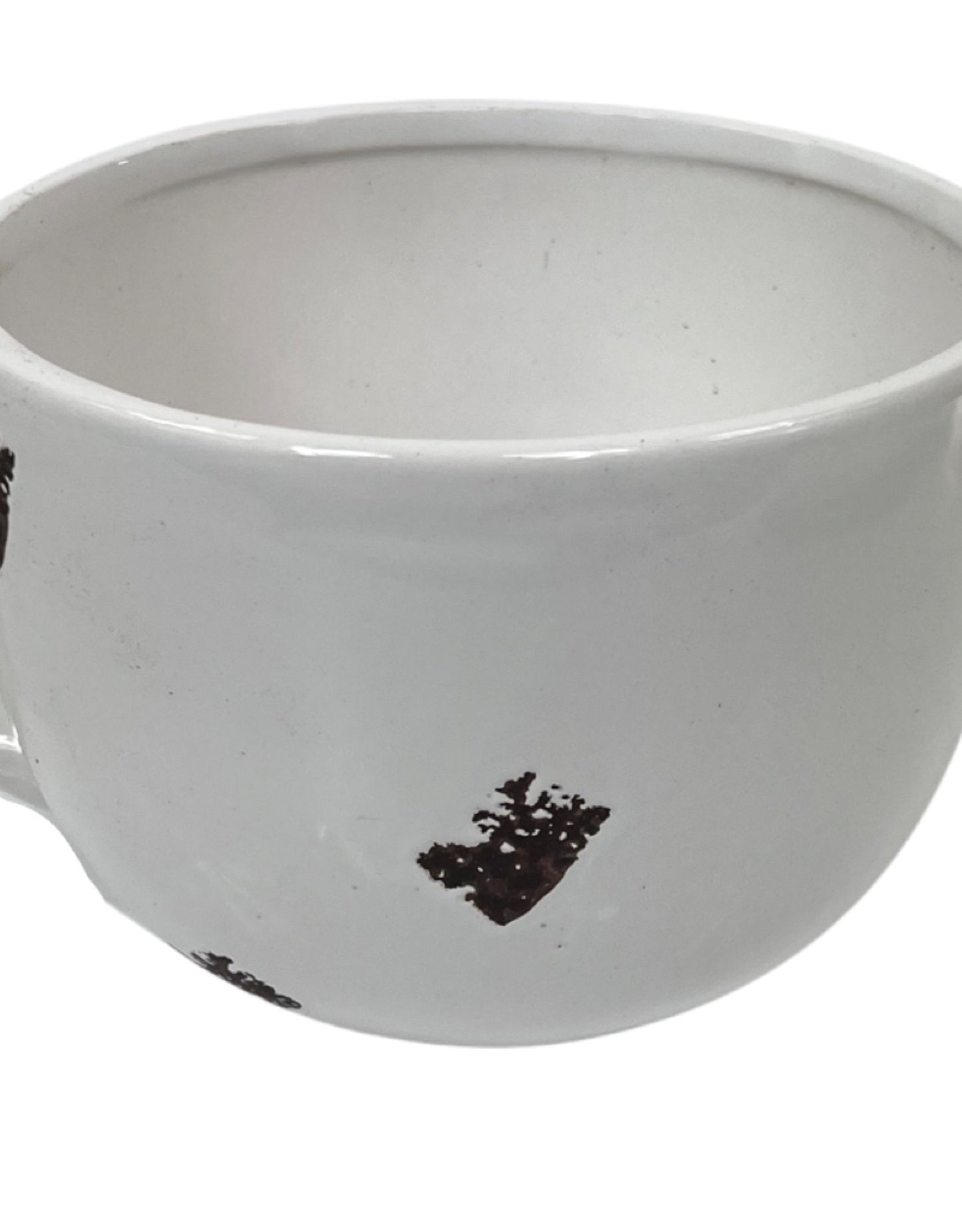 Tea Cup White Ceramic 6 Inch