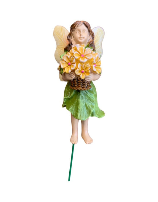 Fairy with Yellow Flower Basket