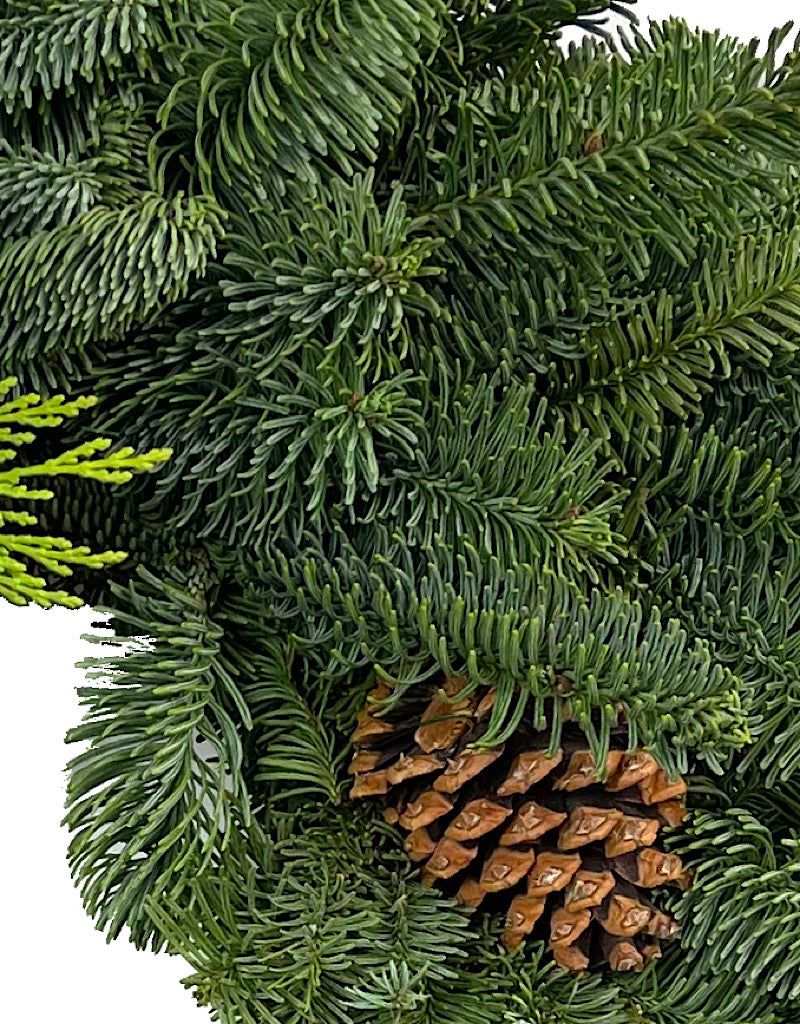 Holiday Greenery Wreath Round