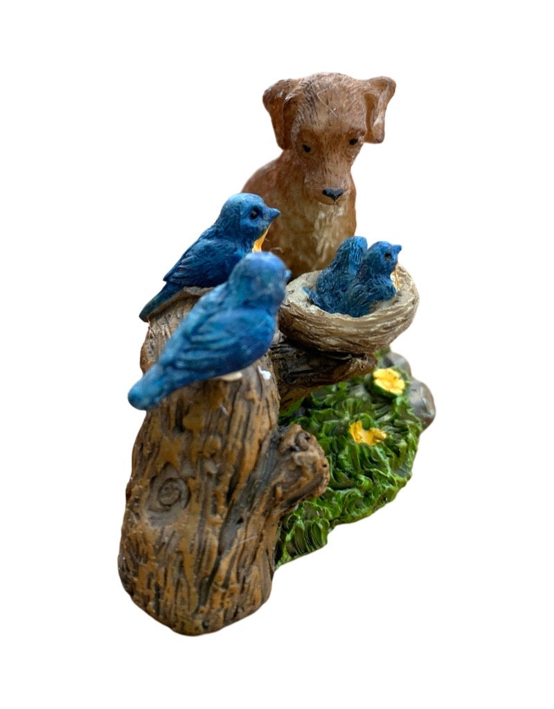 Fairy Dog with Bluebirds