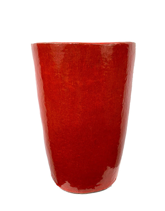 Tall Round Pot Red