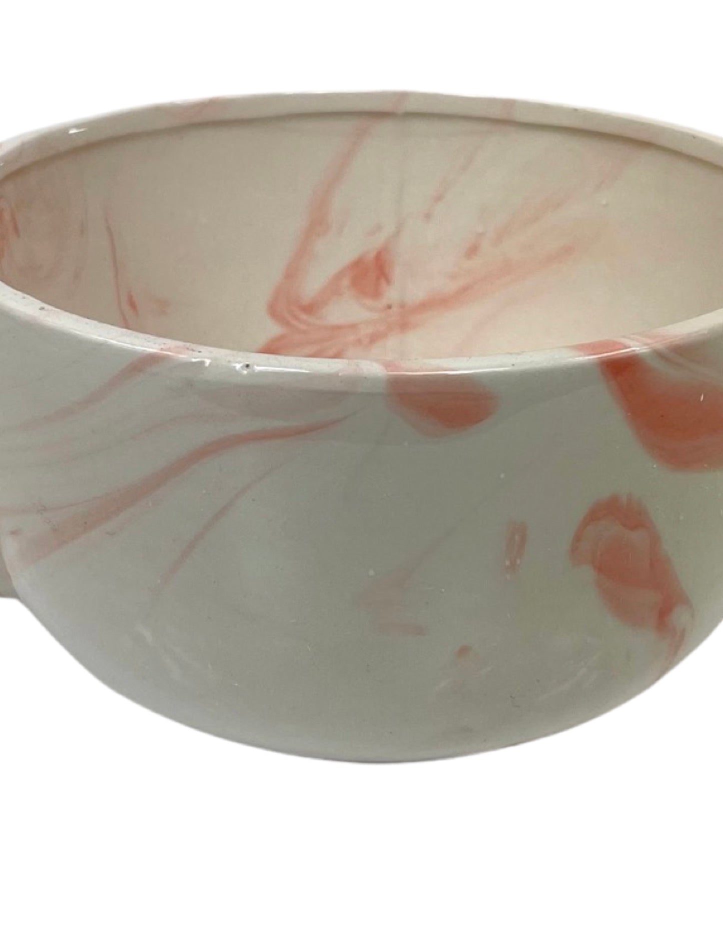 Marbled Tea Cup Planter Pink 8 inch