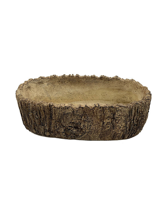 White Oak Oval Planter  10 Inch