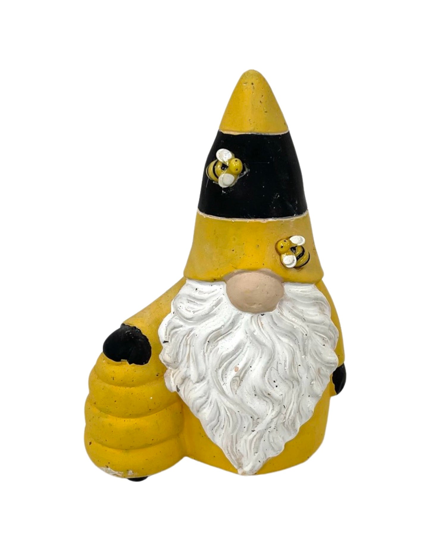 Concrete Bee Hat Gnome 5.75 Inch