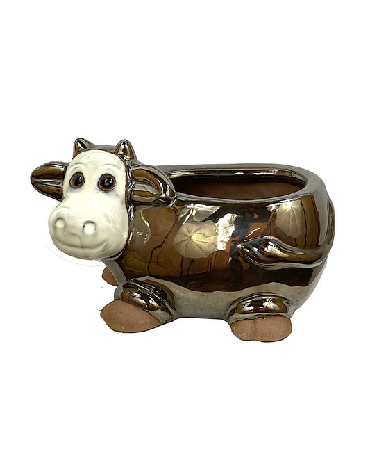 Metallic Animal Pot