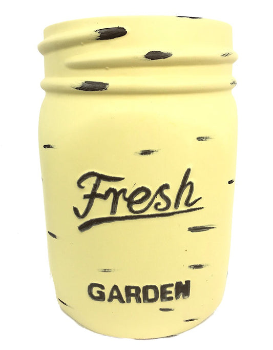 Mason Jar Pot - Yellow - Large