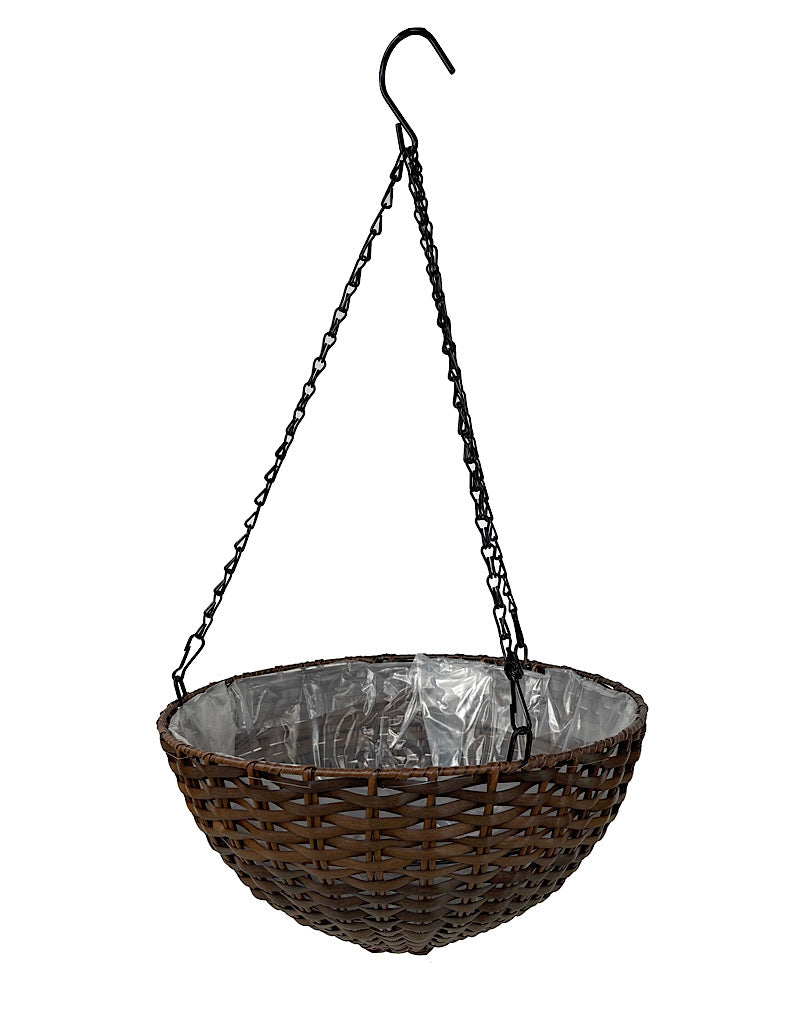 Resin Woven Hanging Basket