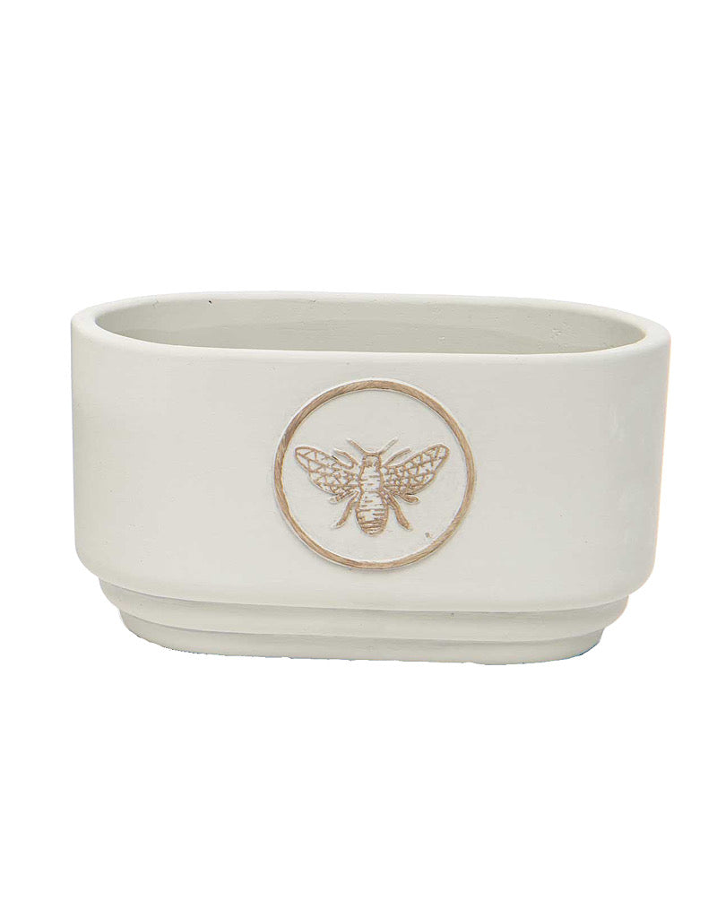 Bee Crest Oval Pot